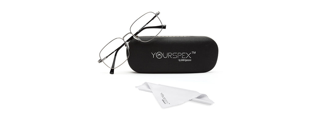 UNISEX METALLIC GREY EYEGLASSES