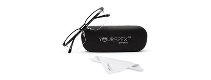 BLACK HALF RIM RECTANGULAR EYEGLASSES