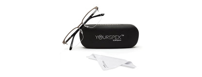 METAL BLACK RECTANGLE EYEGLASSES FOR MEN