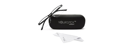 BLACK HALF RIM RECTANGULAR EYEGLASSES FOR MEN