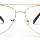 GOLD AVIATOR FRAME FOR MEN WITH TORT TEMPLE