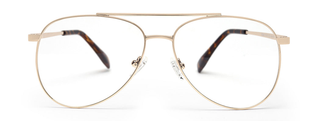 GOLD AVIATOR FRAME FOR MEN WITH TORT TEMPLE