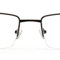 HALF RIM METALLIC GREY EYEGLASS FOR MEN