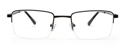 HALF RIM METALLIC GREY EYEGLASS FOR MEN