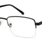 GLOSSY FINISH RECTANGLE MATTE BLACK SPECTACLE FRAMES