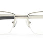 HALF RIM SILVER SPECTACLE FRAME FOR MEN