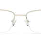 HALF RIM SILVER SPECTACLE FRAME FOR MEN