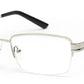 HALF RIM SILVER SPECTACLE FRAME FOR MEN