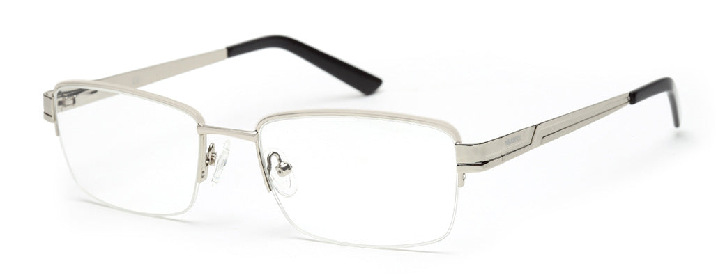 HALF RIM SILVER SPECTACLE FRAME FOR MEN