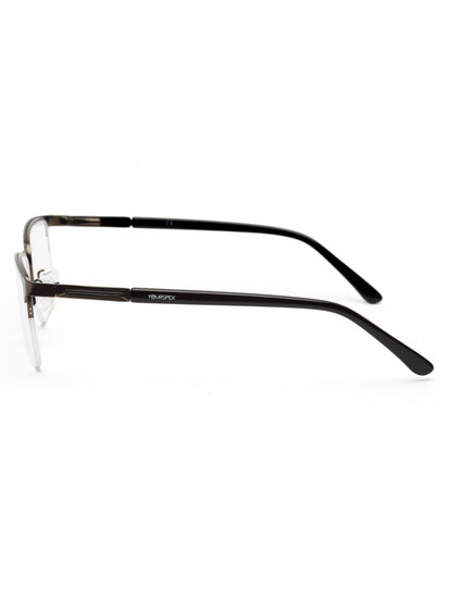 METAL BLACK RECTANGLE EYEGLASSES FOR MEN