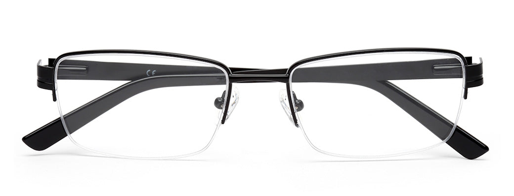 CLASSIC BLACK RECTANGLE EYEGLASSES