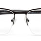 BLACK HALF RIM RECTANGULAR EYEGLASSES