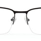 BLACK HALF RIM RECTANGULAR EYEGLASSES