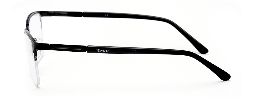 BLACK HALF RIM SPECTACLES