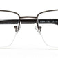 METALLIC GREY HALF RIM UNISEX FRAME