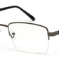 METALLIC GREY HALF RIM UNISEX FRAME