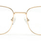 UNISEX GOLDEN SQUARE FRAME WITH TORT TEMPLE