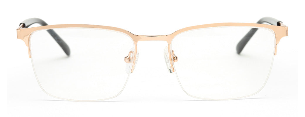 HALF RIM SQUARE UNISEX EYEGLASSES