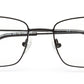 MATTE BLACK RECTANGLE EYEGLASSES