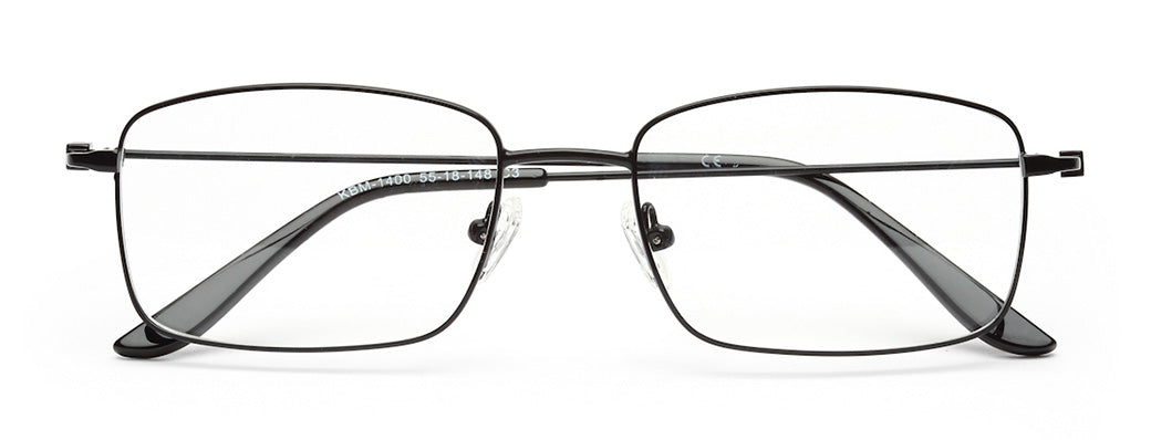 MATTE BLACK RECTANGLE EYEGLASSES