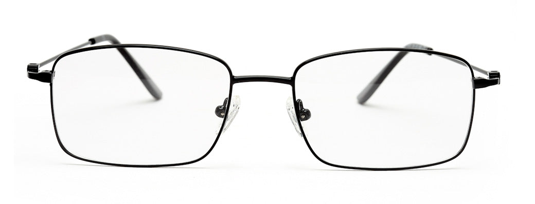 MATTE BLACK RECTANGLE EYEGLASSES