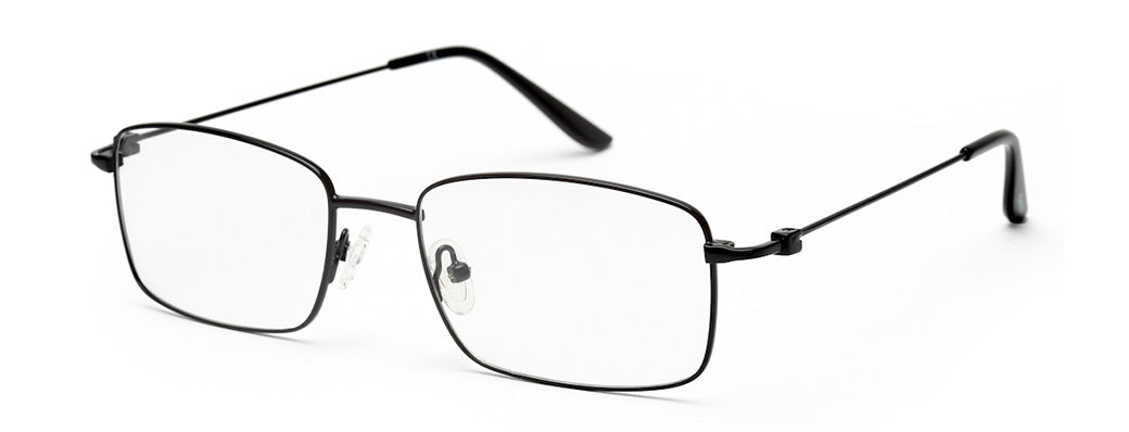 MATTE BLACK RECTANGLE EYEGLASSES