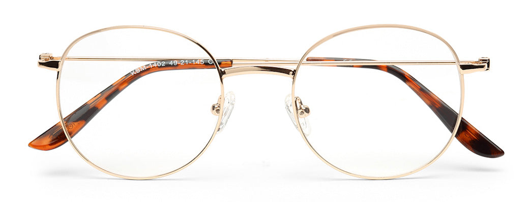 GOLDEN OVAL UNISEX SPECTACLE FRAME WITH TORT TEMPLE