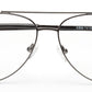 METALLIC GREY AVIATOR UNISEX GLASSES