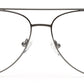 METALLIC GREY AVIATOR UNISEX GLASSES