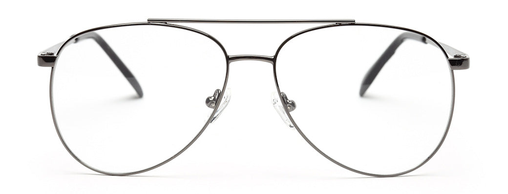 METALLIC GREY AVIATOR UNISEX GLASSES