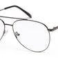 METALLIC GREY AVIATOR UNISEX GLASSES