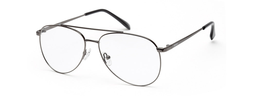 METALLIC GREY AVIATOR UNISEX GLASSES