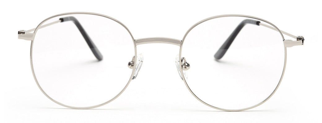 SILVER UNISEX OVAL GLASSES