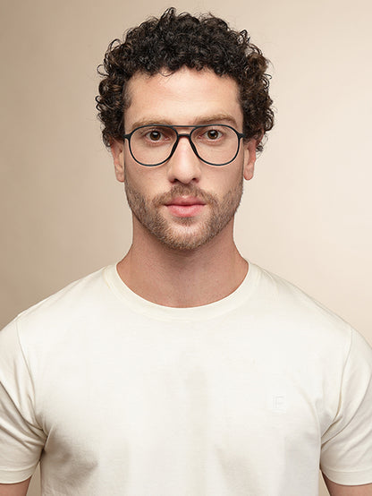 Classic Aviator Black Ultralight Spectacles