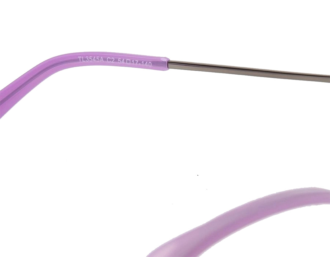 Purple Cateye Style Metal Acetate Women Eyeglasses Frame