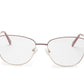 Nude Pink Women Cateye Glass Frame in Metal