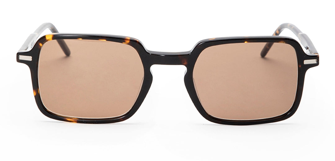 Brown Tortoise Square Shaped Acetate Sunglasses