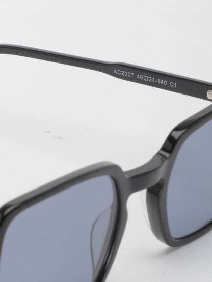Black Square Shaped Acetate Frame