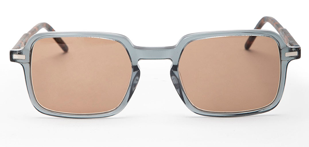 Light Grey Square Shape Acetate Sunglasses