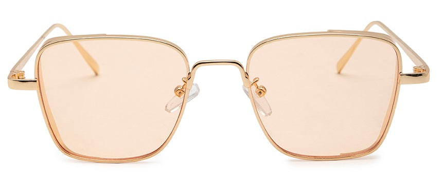 Light Brown Square Shaped UV Sunglass