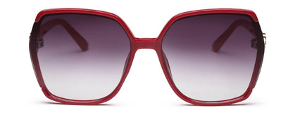Red Irregular Shaped UV 400 Polarised Sunglass for Women
