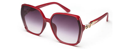 Red Irregular Shaped UV 400 Polarised Sunglass for Women