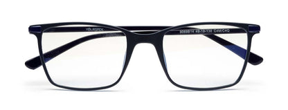 Sapphire Blue Matte Full-Rim Rectangle Eyeglasses for Men
