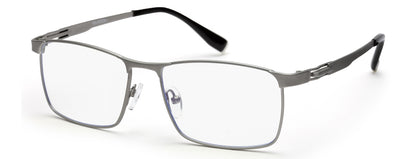 Silver Titanium Rectangle Eyeglasses for Men