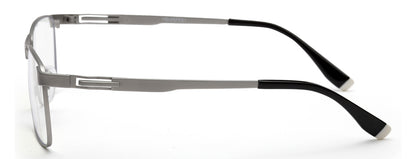 Silver Titanium Rectangle Eyeglasses for Men