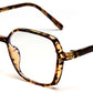 Brown Tort Square Full Rim Acetate Frame for Women