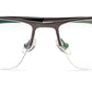 Half Rim Zenith Titanium Grey Glasses for Men