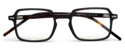 Tort Brown Grey Full-Rim Square Chasma for Kids