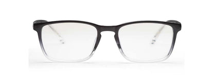 Transparent Black Gradient Rectangle Eyeglasses for Men