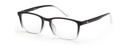 Transparent Black Gradient Rectangle Eyeglasses for Men